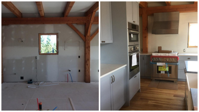 Kitchen before and after. 